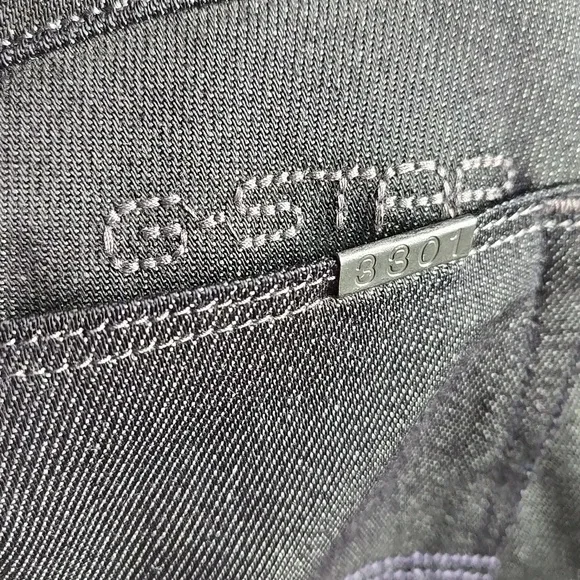 G-Star RAW 3301 Dark Wash Bell Bottom Jeans 28 x 32 NWT – Iconic Modern Flare - Picture 6 of 8